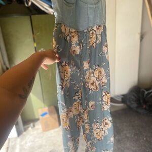 Floral Blue jumpsuit